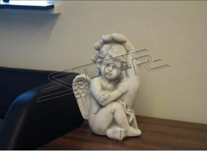 Grabengel Kreuz Grab Deko Grabschmuck Dekoration Klassisch Stein Statue